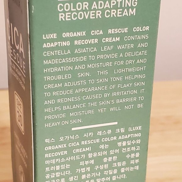 Luxe Organix Cica Rescue Color Adapting Cream, SPF 30 1.7 fl oz EXP.06/2023 - Picture 4 of 4